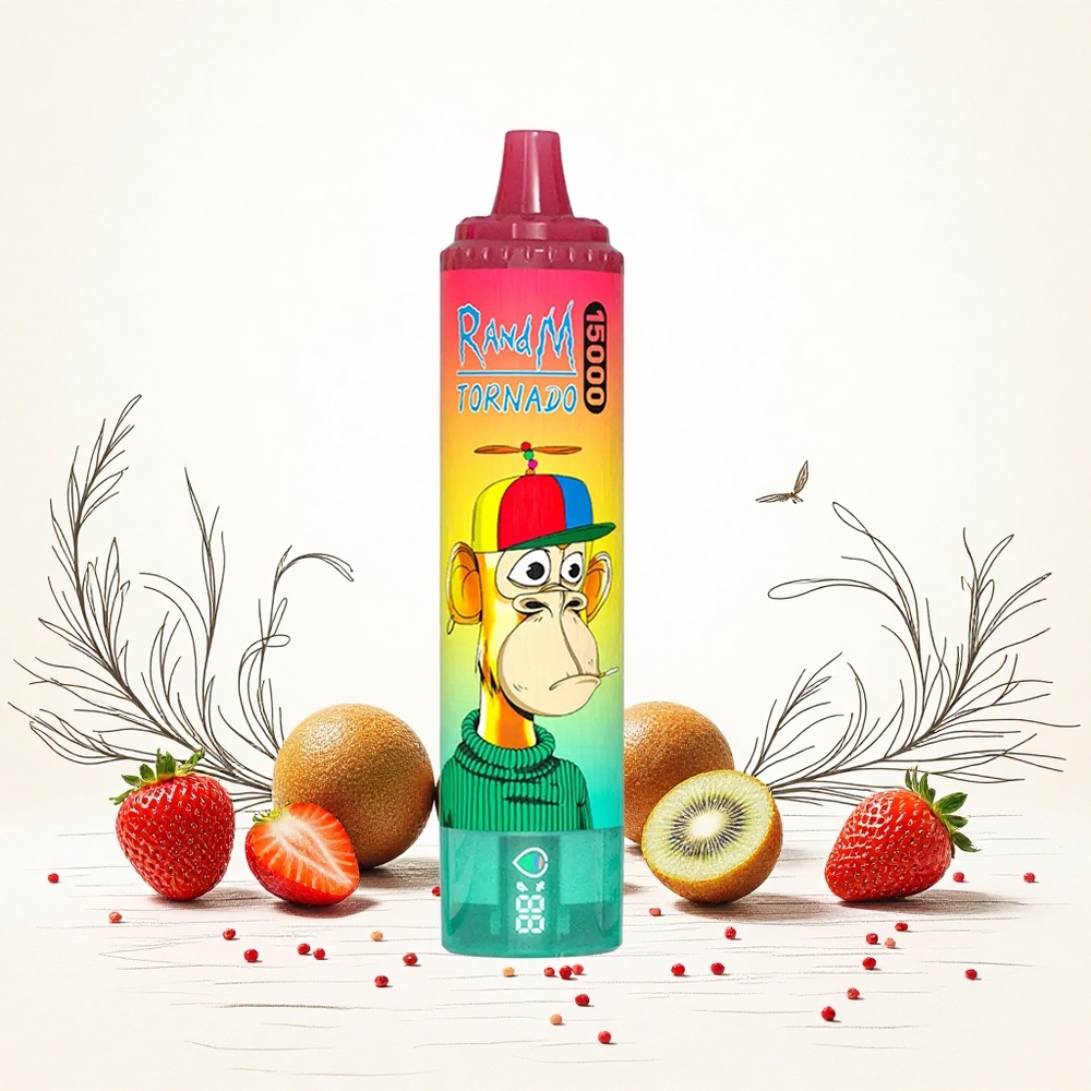 RandM Fumot Tornado 15000 Puffs 25ml Folyadékkapacitás Eper-Kiwi Hungary Vapes