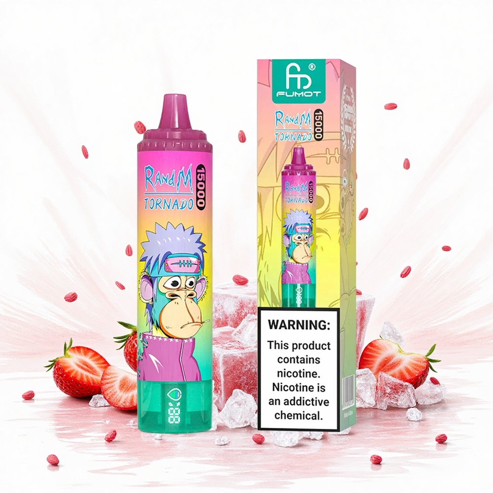 RandM Fumot Tornado 15000 Puffs 25ml Folyadékkapacitás Eperjég Hungary Vapes