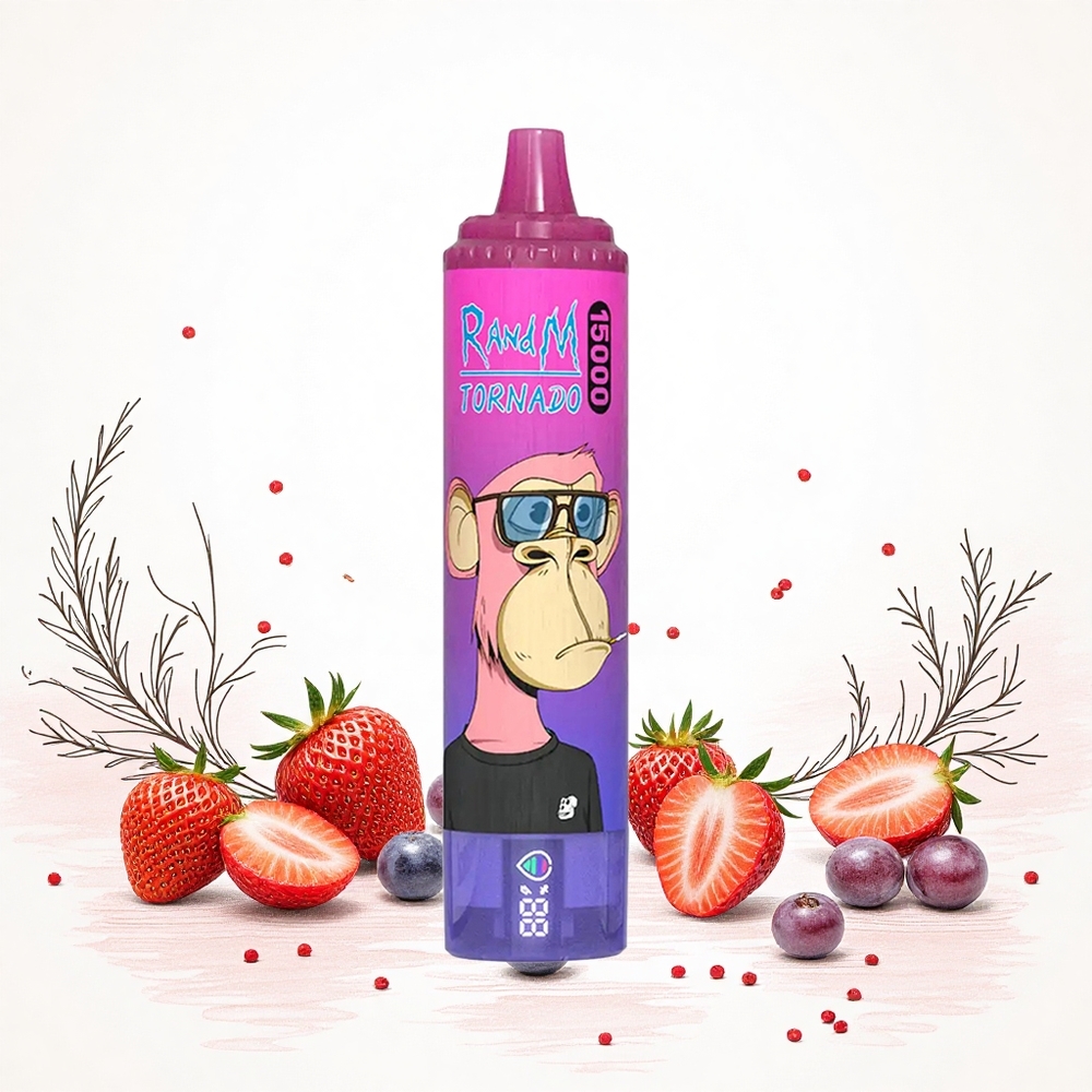 RandM Fumot Tornado 15000 Puffs 25ml Folyadéktartály Eper Szőlő Hungary Vapes