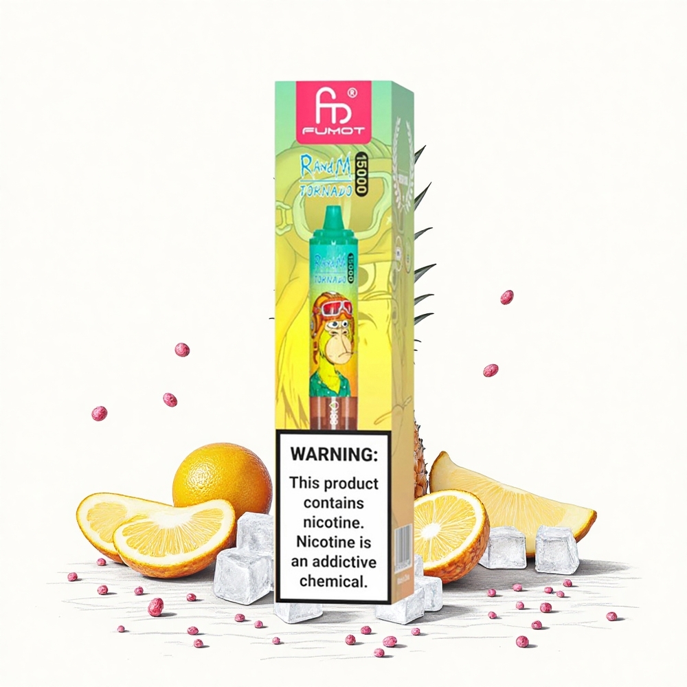 RandM Fumot Tornado 15000 Puffs Ananás Jég 25ml Folyadékkapacitás 850mAh Akku Hungary Vapes
