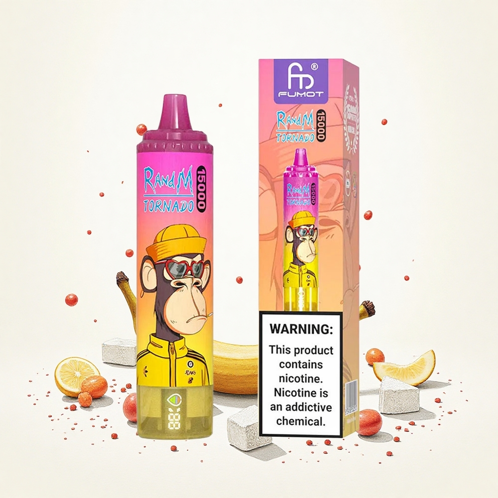 RandM Fumot Tornado 15000 Puffs Banaán Jég 25ml LCD Hungary Vapes