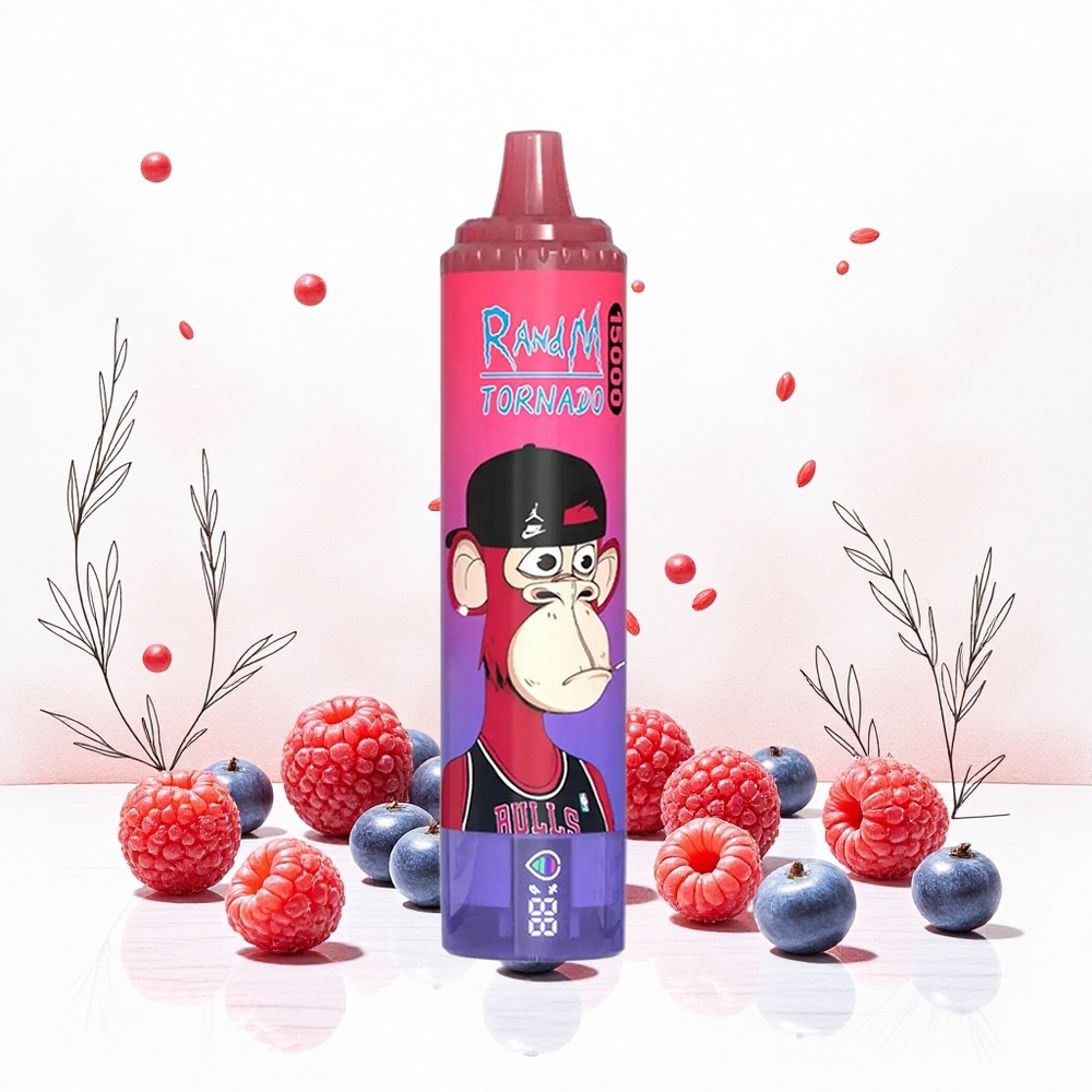 RandM Fumot Tornado 15000 Puffs Blueberry Málna 25ml folyadék 850mAh akkumulátor Hungary Vapes