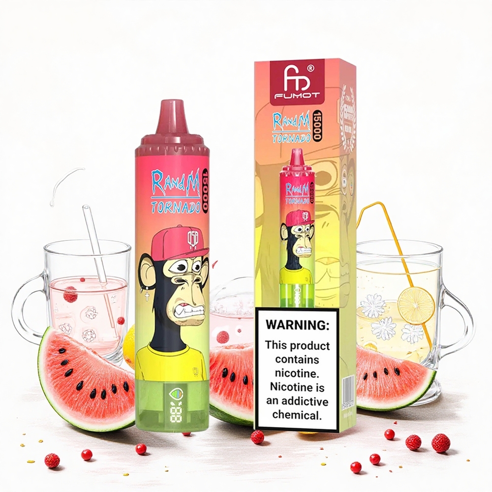 RandM Fumot Tornado 15000 Puffs Epe Malna Limonádé 25ml folyadékkapacitás 850mAh akkumulátor Hungary Vapes