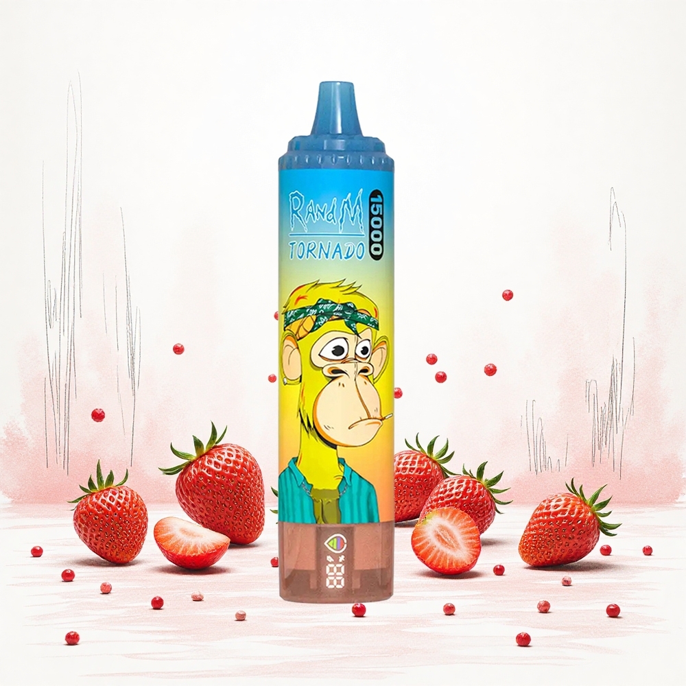 RandM Fumot Tornado 15000 Puffs Eper 25ml Folyadékkapacitás 850mAh Akkumulátor Hungary Vapes