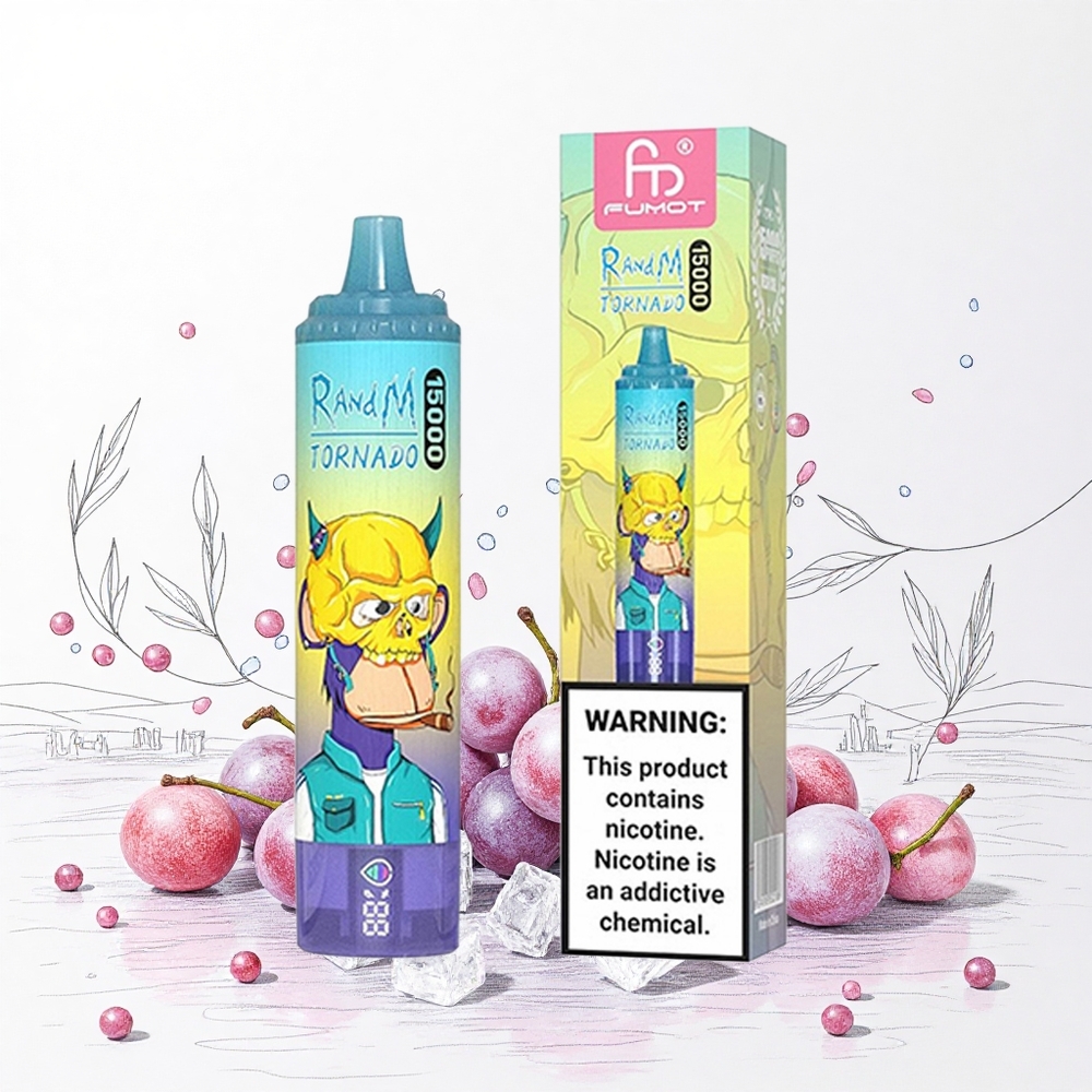 RandM Fumot Tornado 15000 Puffs Grape Ice (25ml 850mAh) Hungary Vapes