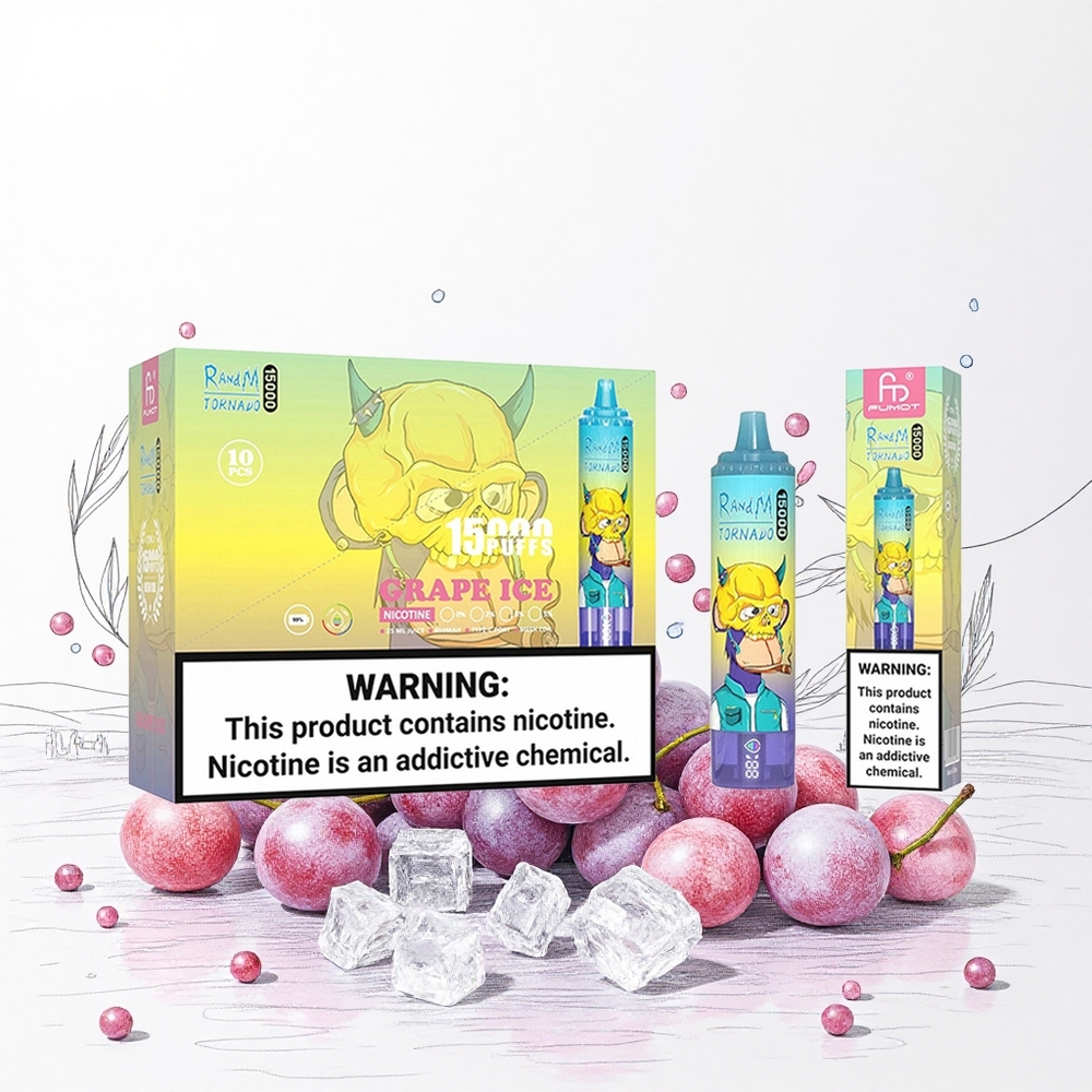 RandM Fumot Tornado 15000 Puffs Grape Ice (25ml 850mAh) Hungary Vapes