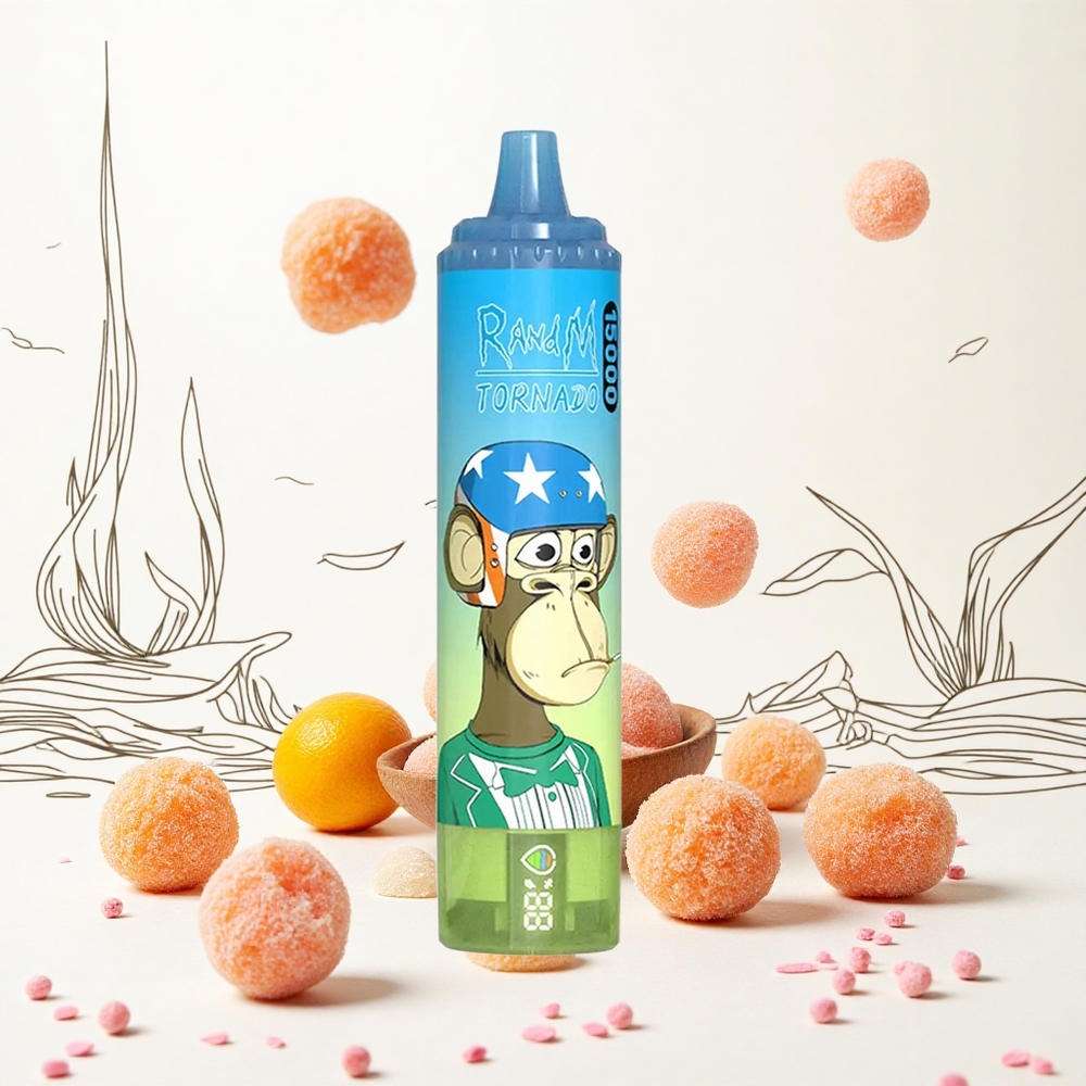 RandM Fumot Tornado 15000 Puffs Gummy Bear Menta Kapacitás 25ml Akku 850mAh Hungary Vapes