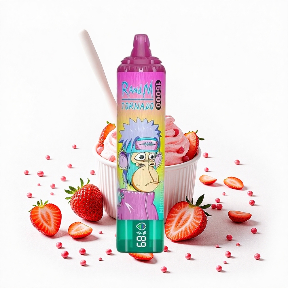 RandM Fumot Tornado 15000 Puffs Ices (Jeges) Eper 25ml Folyadéktartalom 850mAh Akkumulátor Hungary Vapes
