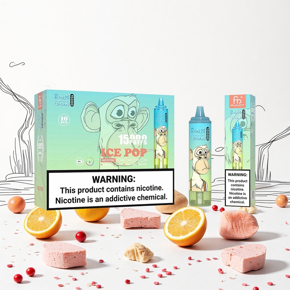 RandM Fumot Tornado 15000 Puffs Jégkrém 25ml folyadékkapacitás 850mAh akkumulátor Hungary Vapes