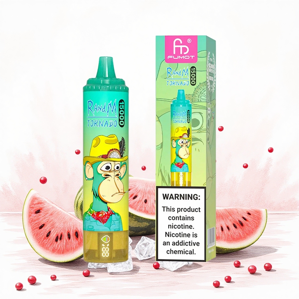 RandM Fumot Tornado 15000 Puffs Kapacitás Görögdinnye Jég 25ml Folyadékkapacitás Hungary Vapes