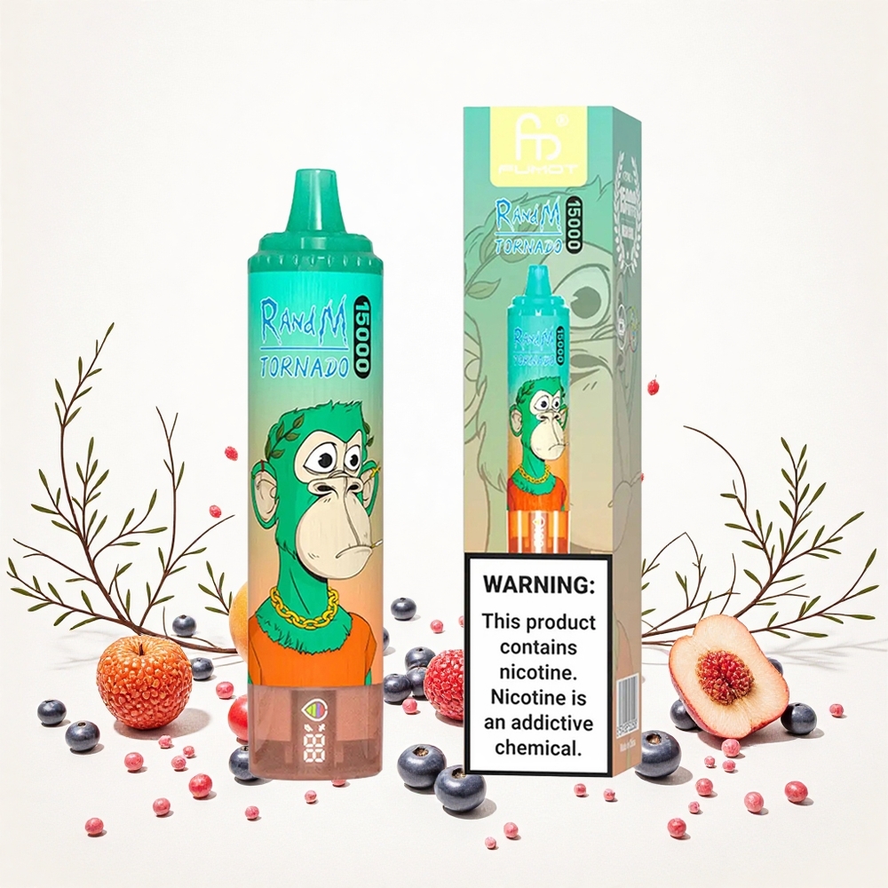 RandM Fumot Tornado 15000 Puffs Kapacitás Három Bogyós Íz 25ml Folyadékkapacitás Hungary Vapes