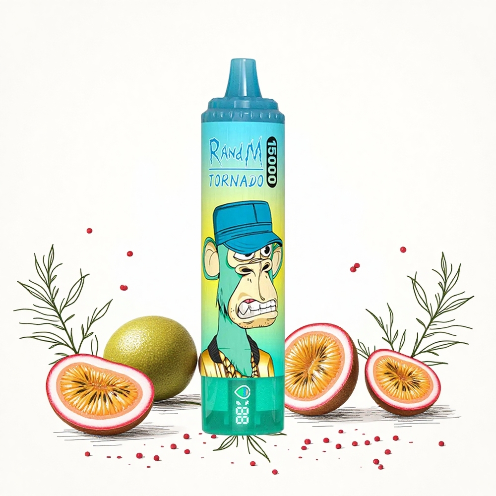 RandM Fumot Tornado 15000 Puffs Kiwi Passiógyümölcs Guava 25ml Folyadékkapacitás 850mAh Akkumulátor Hungary Vapes