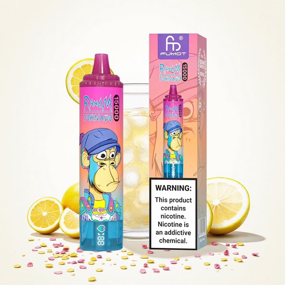 RandM Fumot Tornado 15000 Puffs Limonádé 25ml Folyadékkapacitás 850mAh Akkumulátor Hungary Vapes