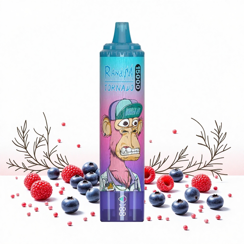 RandM Fumot Tornado 15000 Puffs Áfonya Málna 25ml Folyadékkapacitás 850mAh Akkumulátor Hungary Vapes