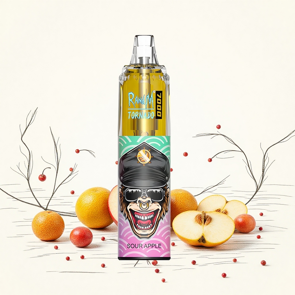 RandM Fumot Tornado 7000 Böfet Sour Apple (14 ML E-liquid 850 MAH Battery) Hungary Vapes