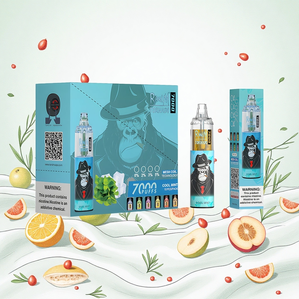 RandM Fumot Tornado 7000 Böfé Elektromos Cigitella Hűvös Mentol 14 ML E-liquid 850 MAH Battery Hungary Vapes