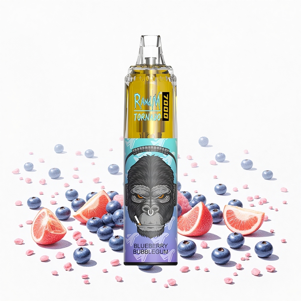 RandM Fumot Tornado 7000 Böfögés Kékáfonya Buborékrágó 14 ML E-liquid 850 MAH Battery Hungary Vapes
