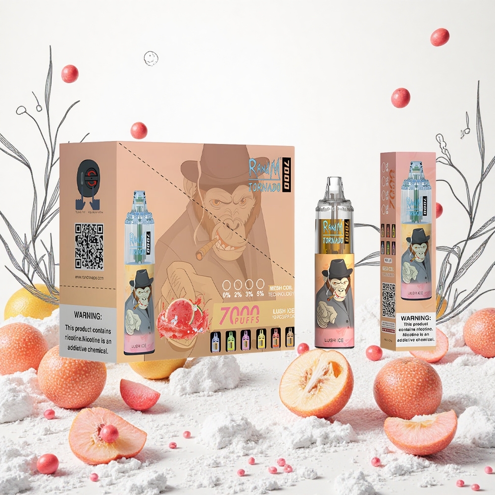 RandM Fumot Tornado 7000 Lakt Jég 14 ML E-liquid 850 MAH Battery Hungary Vapes