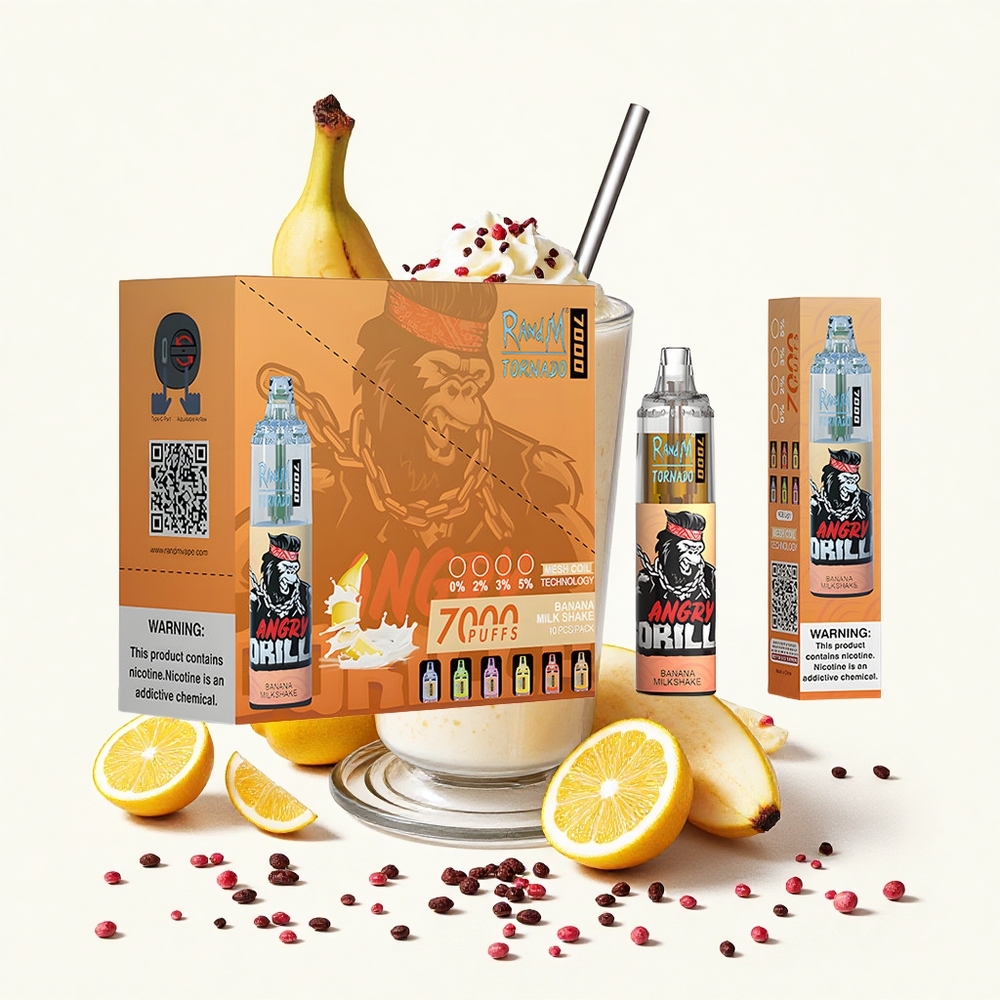 RandM Fumot Tornado 7000 Puffs 14 ML E-liquid Banán Tejshake Hungary Vapes