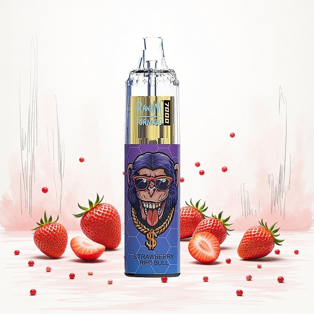 RandM Fumot Tornado 7000 Puffs 14 ML E-liquid Eper Vörös Bika Hungary Vapes