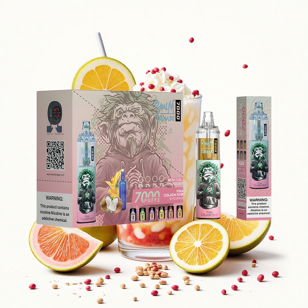 RandM Fumot Tornado 7000 Puffs 14 ML E-liquid Pina Kolád Rum Hungary Vapes