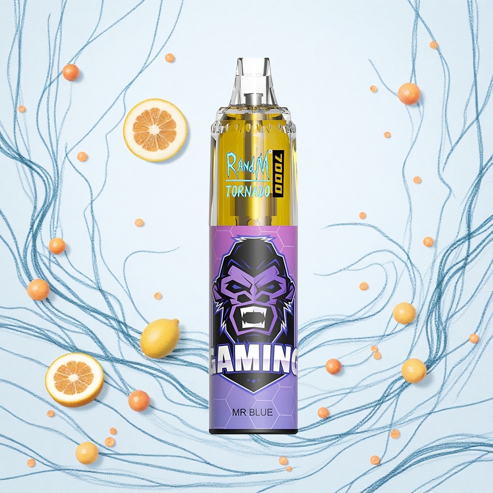 RandM Fumot Tornado 7000 Puffs Dr Kék 14 ML E-liquid 850 MAH Akkumulátor Hungary Vapes