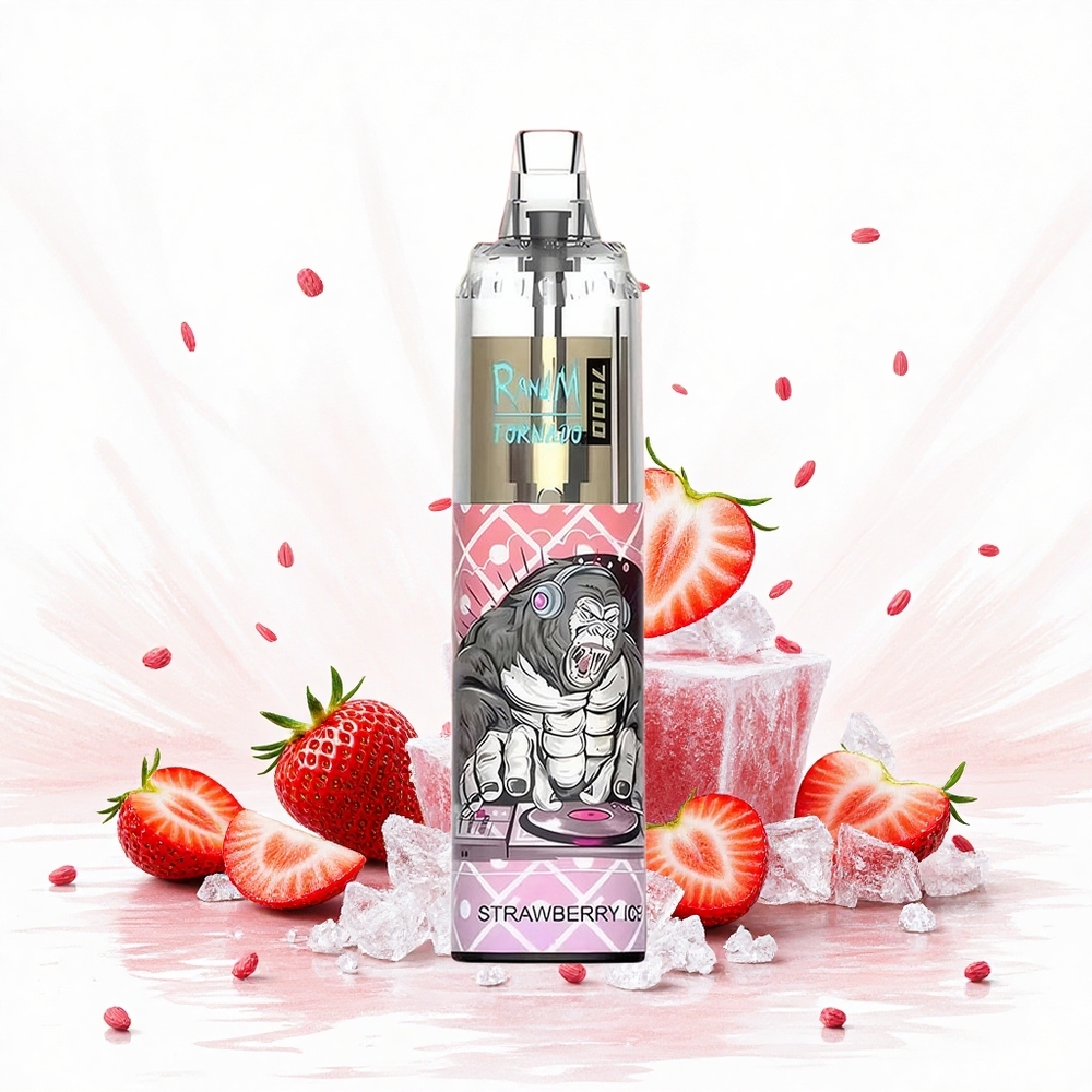 RandM Fumot Tornado 7000 Puffs Eperjég 14 ML E-liquid 850 MAH Battery Hungary Vapes