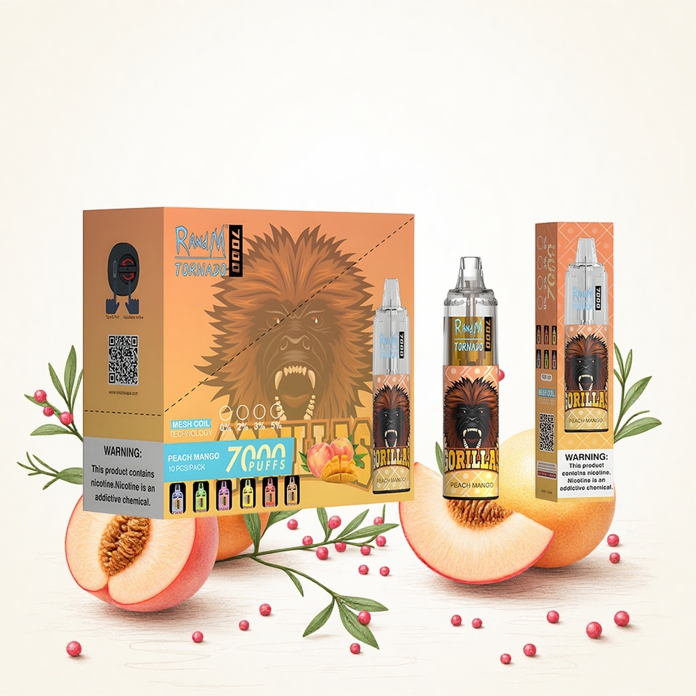 RandM Fumot Tornado 7000 Puffs Mango (14 ML E-liquid 850 MAH Battery) Hungary Vapes
