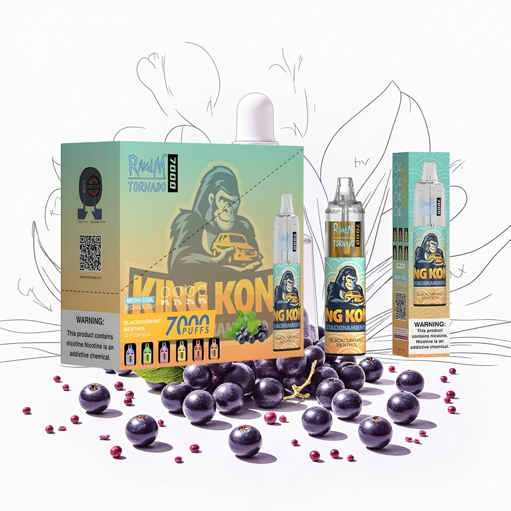 RandM Fumot Tornado 7000 Puffs Ribizli Mentol 14 ML E-liquid 850 MAH Battery Hungary Vapes