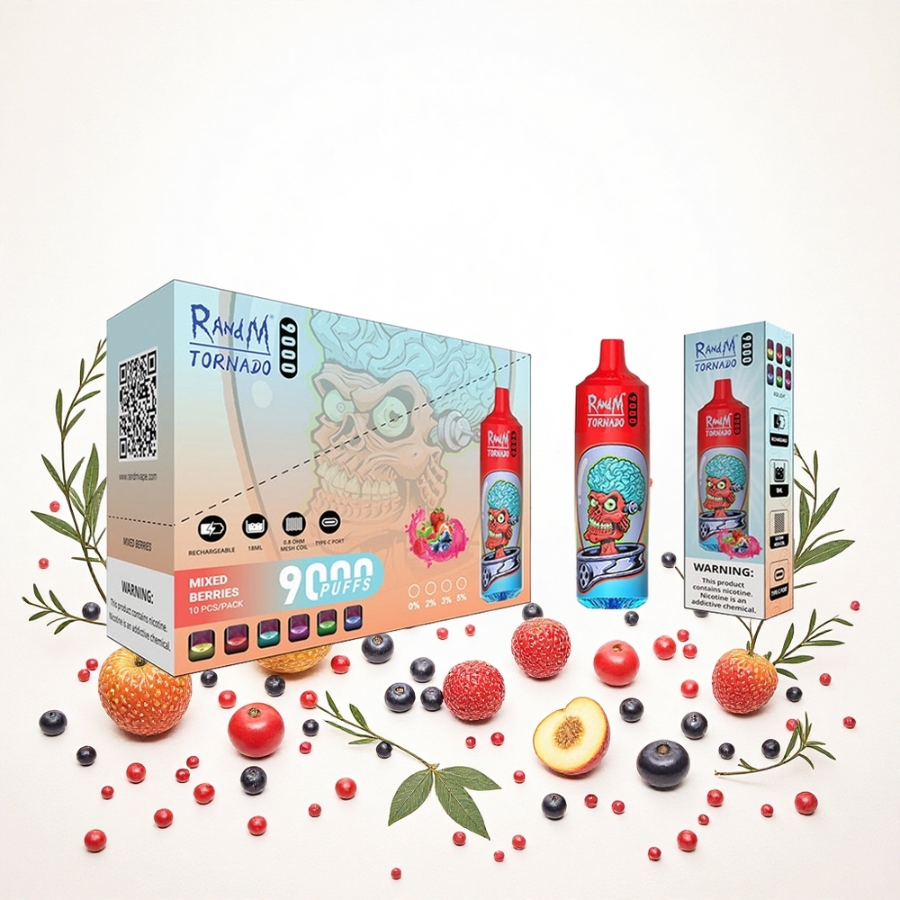 RandM Fumot Tornado 9000 Puffs (9000 Puff 18 mL) Eldobható E-szigaret Vegyes Bogyók Hungary Vapes