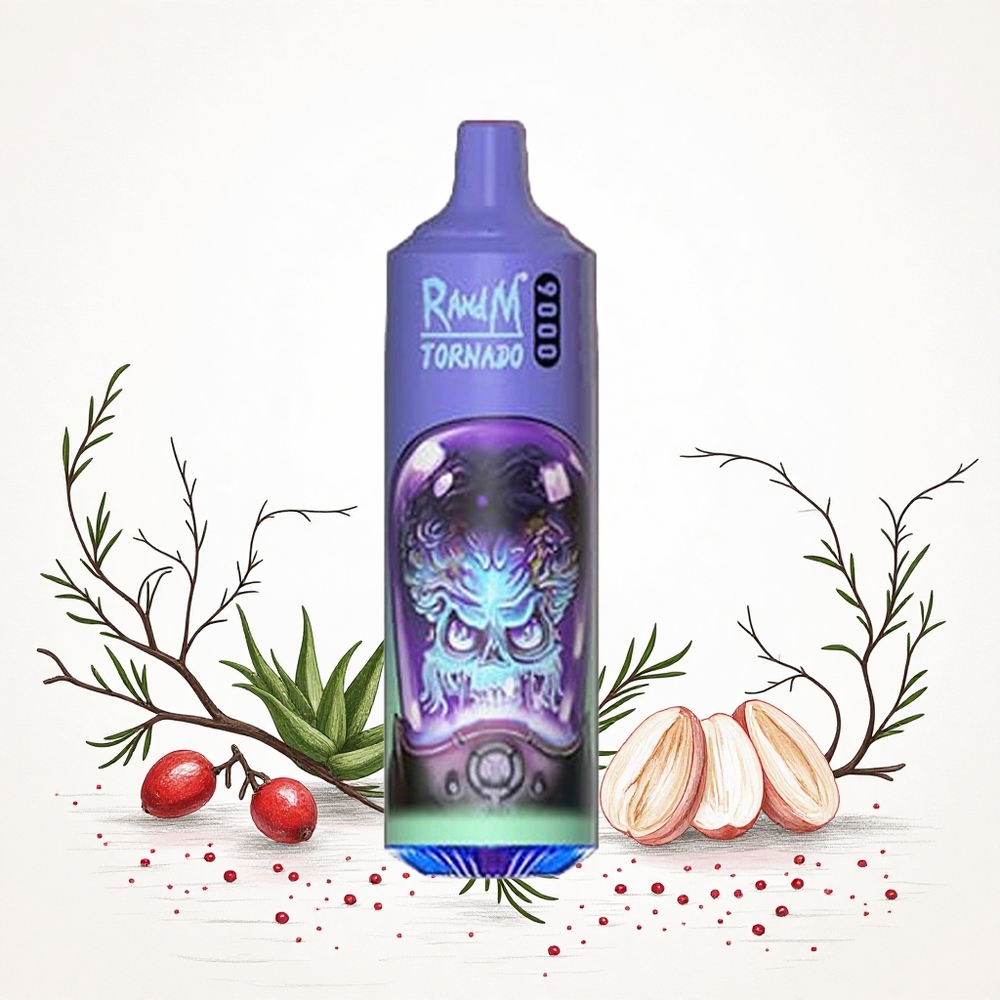 RandM Fumot Tornado 9000 Puffs Aloe Szőlő 18 mL E-liquid és 850 mAh Akkumulátor Hungary Vapes