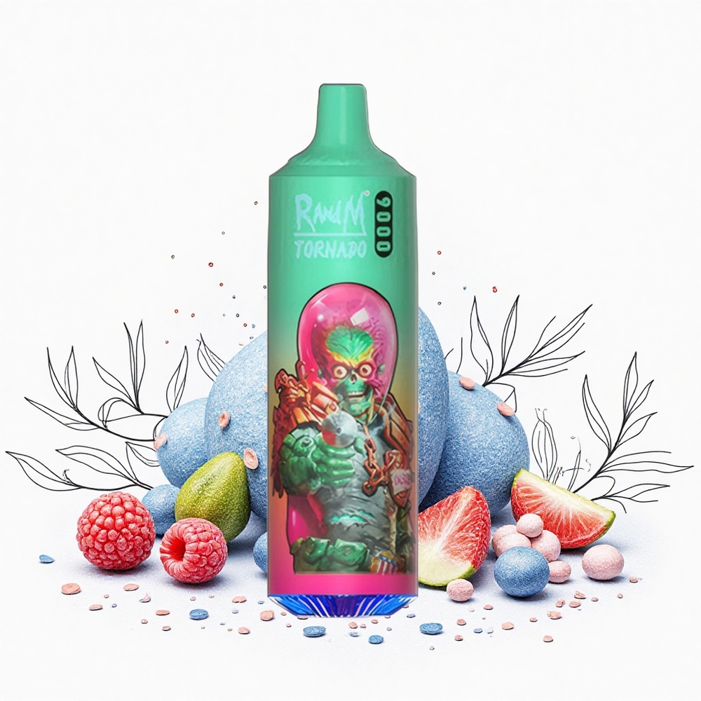 RandM Fumot Tornado 9000 Puffs Kék Ribizli Kush 18 mL E-liquid és 850 mAh Akkumulátor Hungary Vapes