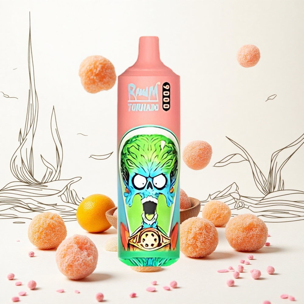 RandM Fumot Tornado 9000 Puffs Málna Medve 850 mAh Újratölthető 18 mL Hungary Vapes