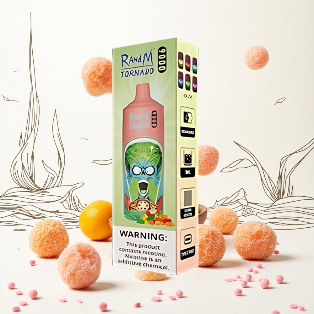 RandM Fumot Tornado 9000 Puffs Málna Medve 850 mAh Újratölthető 18 mL Hungary Vapes