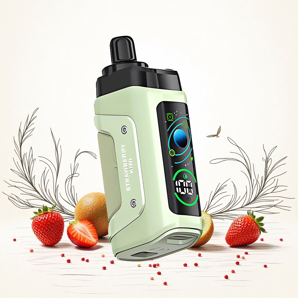 Razz Bar 45000 Puffs Egyszerhasználatos Vape Eper-Kivi 10 Ohm Mesh Coil és Adjustable Airflow Hungary Vapes