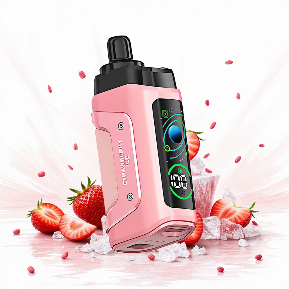 Razz Bar 45000 Puffs Elszippantható Vape Eper Jég 10 Ohm Mesh Coil 20 mg/ml Nikotin Hungary Vapes