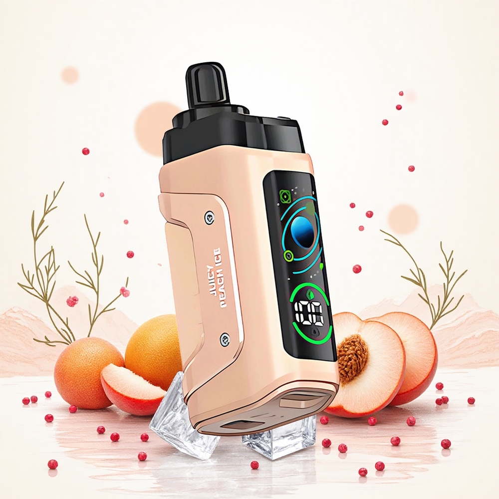 Razz Bar 45000 Puffs Ízletes Barack Jég elszívható e-cigaretta 10 Ohm Mesh Coil 20 mg/ml Nikotin Hungary Vapes