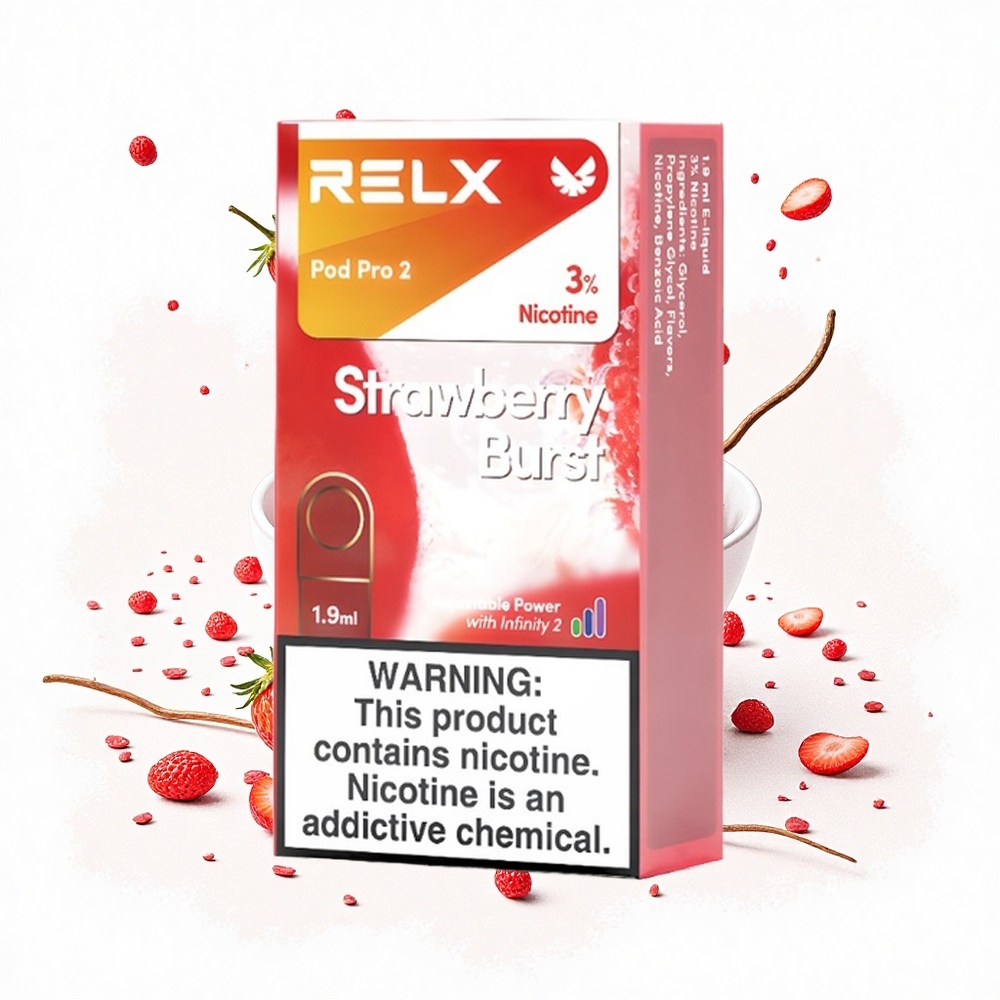 Relx Pod Pro 2 600 Puffs Eper Roppanás Nikotintartalom 3 Hungary Vapes