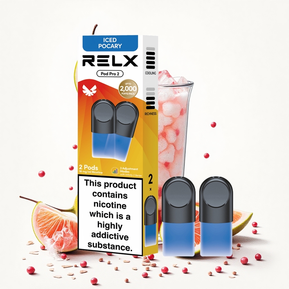 Relx Pod Pro 2 600 Puffs Jeges Pocary Íz Nikotintartalom18 Pára Kapacitás 19ml Hungary Vapes