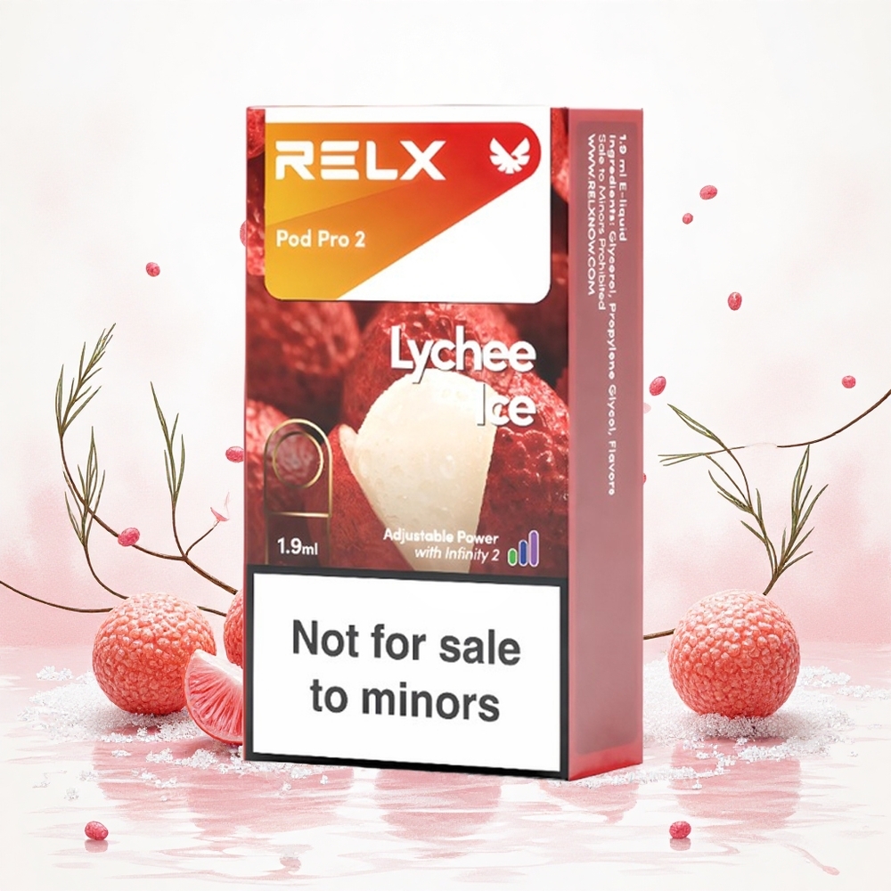 Relx Pod Pro 2 600 Puffs Licsi Jég 0 nikotinszint 19ml e-liqued Hungary Vapes