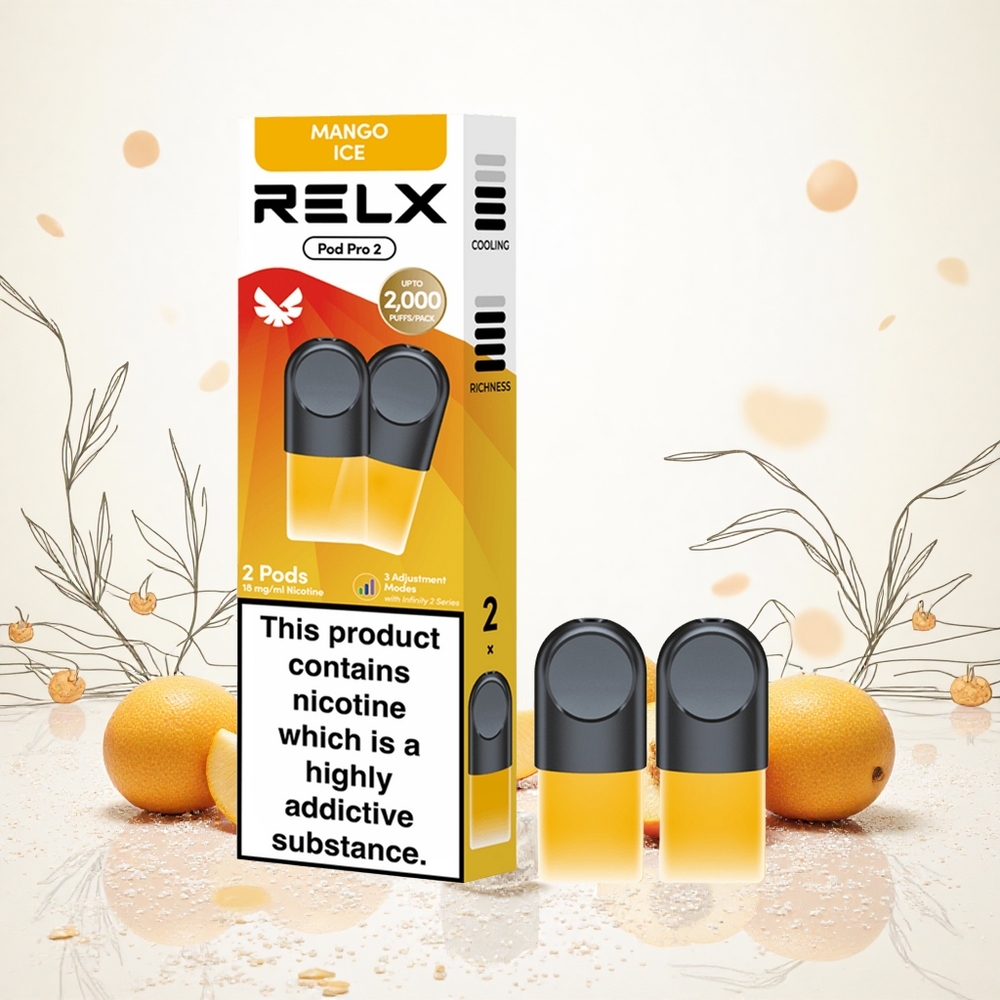 Relx Pod Pro 2 600 Puffs Mango Jég Nikotintartalom18 Hungary Vapes