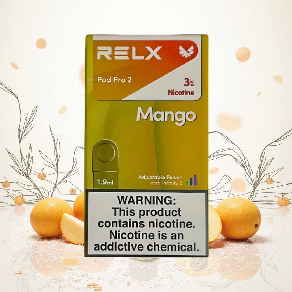 Relx Pod Pro 2 600 Puffs Mango Jég Nikotintartalom3 Felszerelés 19ml Hungary Vapes