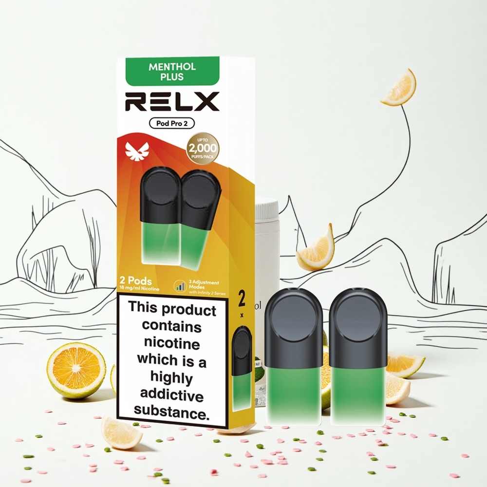 Relx Pod Pro 2 600 Puffs Mentta-Pementa Plus Nikotintartalom 18 Hungary Vapes