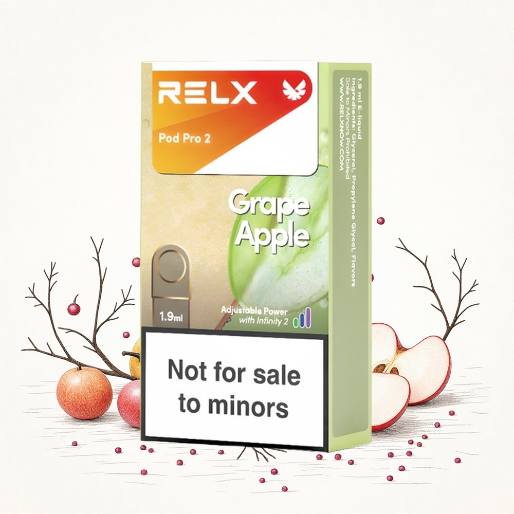 Relx Pod Pro 2 600 Puffs Szőlő Alma Nikotinszint 0 Hungary Vapes