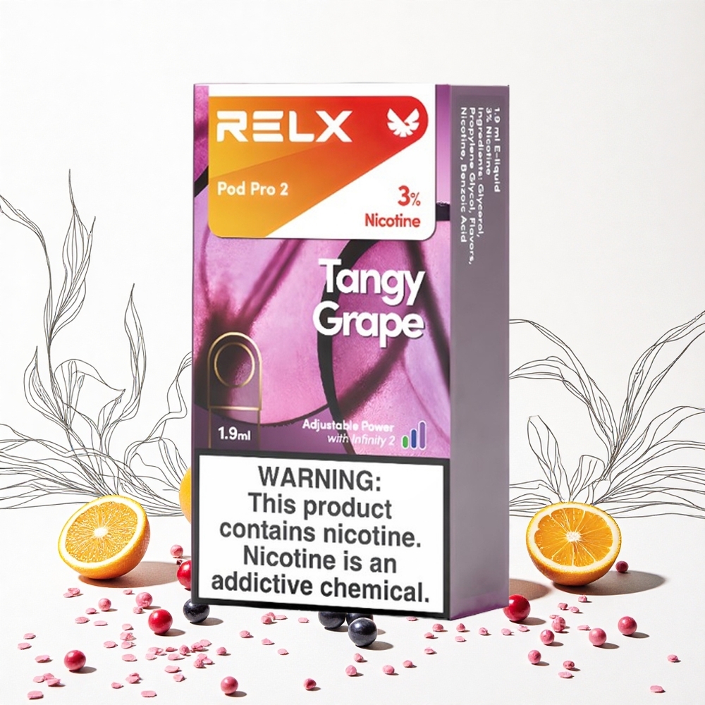 Relx Pod Pro 2 600 Puffs Édeskés Szőlő 3 nikotintartalom 19ml e-liqued tartály Hungary Vapes
