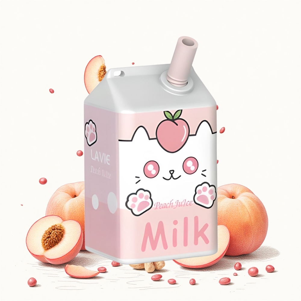 Lavie Milk 7000 Puffs Peach Juice (Baracklé) 16ML E-liquid, 600mAh Hungary Vapes