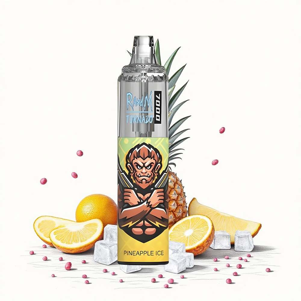 RandM Fumot Tornado 7000 Puffs 14 ML E-liquid Ananás Jég Hungary Vapes